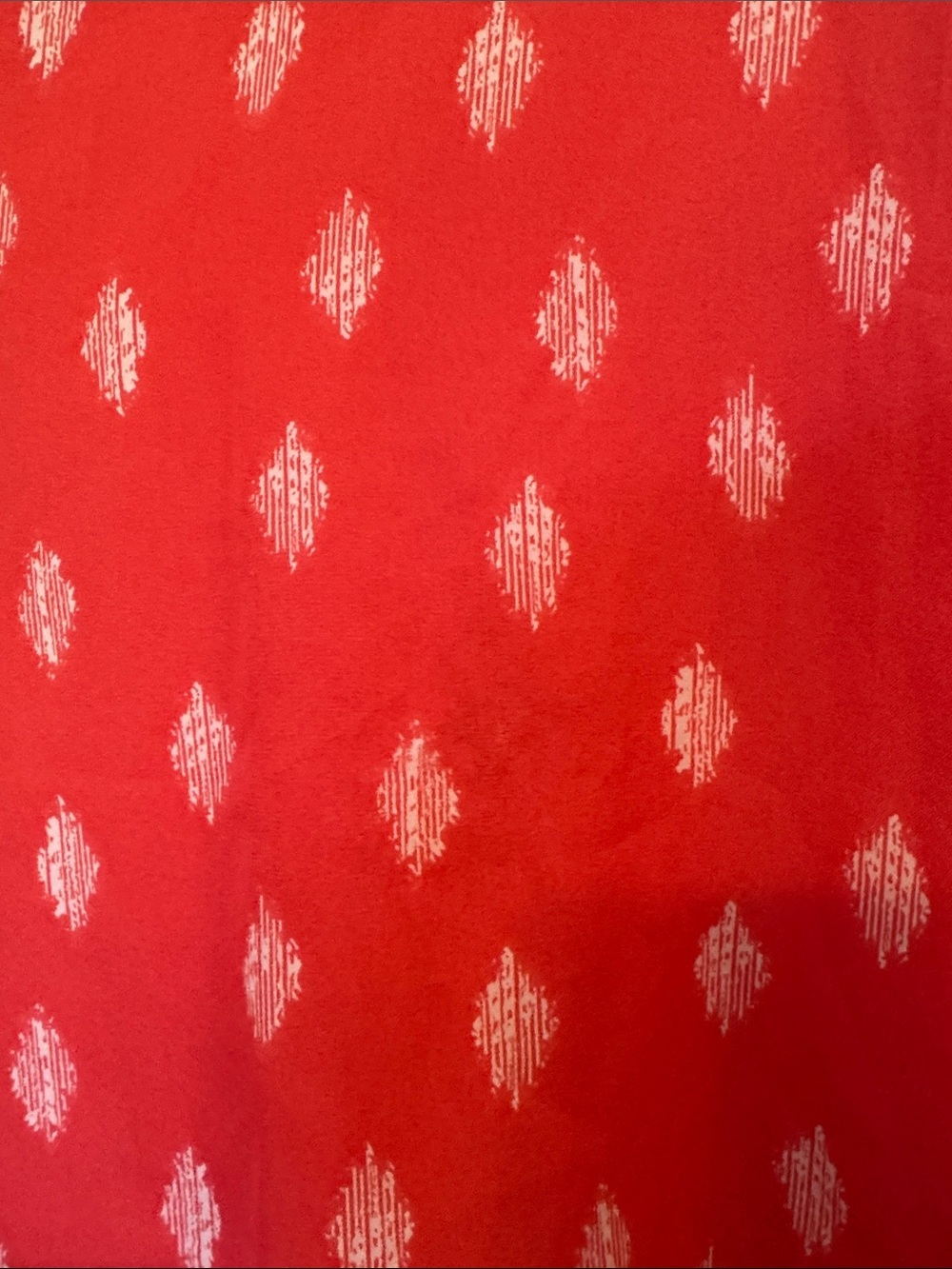 Papermoon Red Patterned V-Neck Tunic Top - Picture 5 of 7